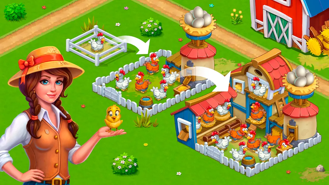 Idle Farmer: Mine Game (Айдл Фармер) [МОД: Меню, Бесконечные монеты и Открытые уровни] Screenshot 2