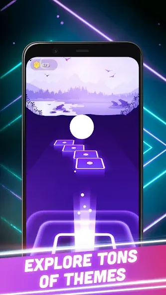Hop Tiles 3D: Hit music game (Хоп Тайлс 3Д) [МОД: Деньги, Монеты и Меню MOD] Screenshot 3