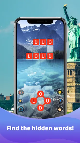 Word Game : Crossword (Кроссворд) [МОД: Деньги, Монеты и Меню MOD] Screenshot 1