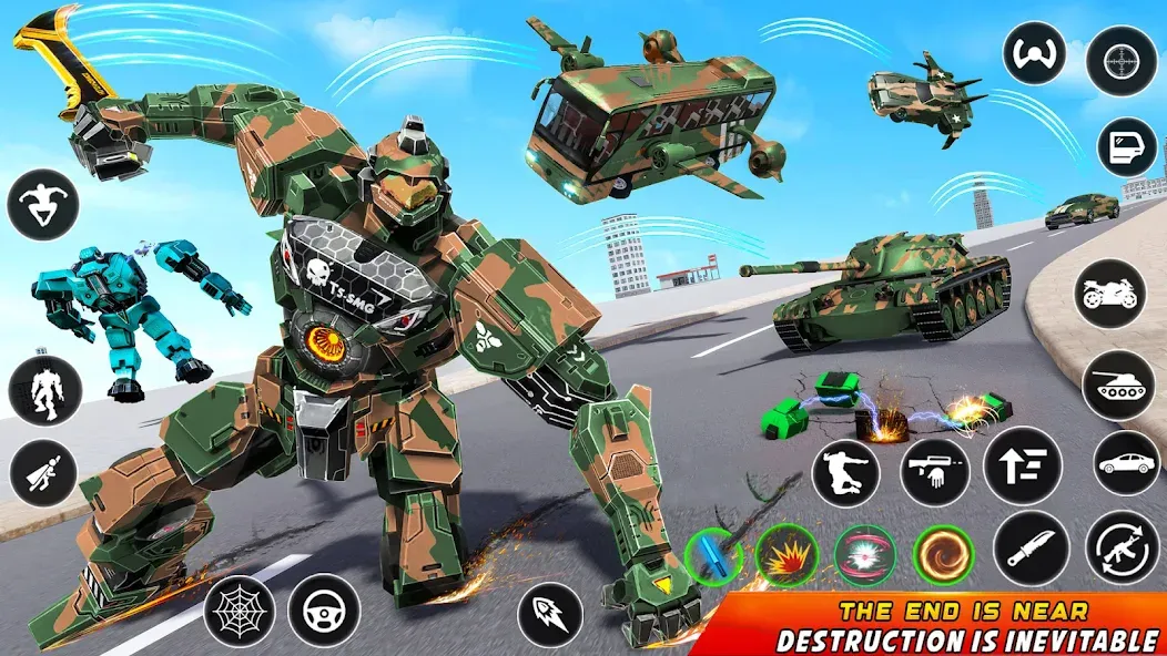 Army Bus Robot Car Game 3d [МОД: Много денег, Монет и Все открыто] Screenshot 1