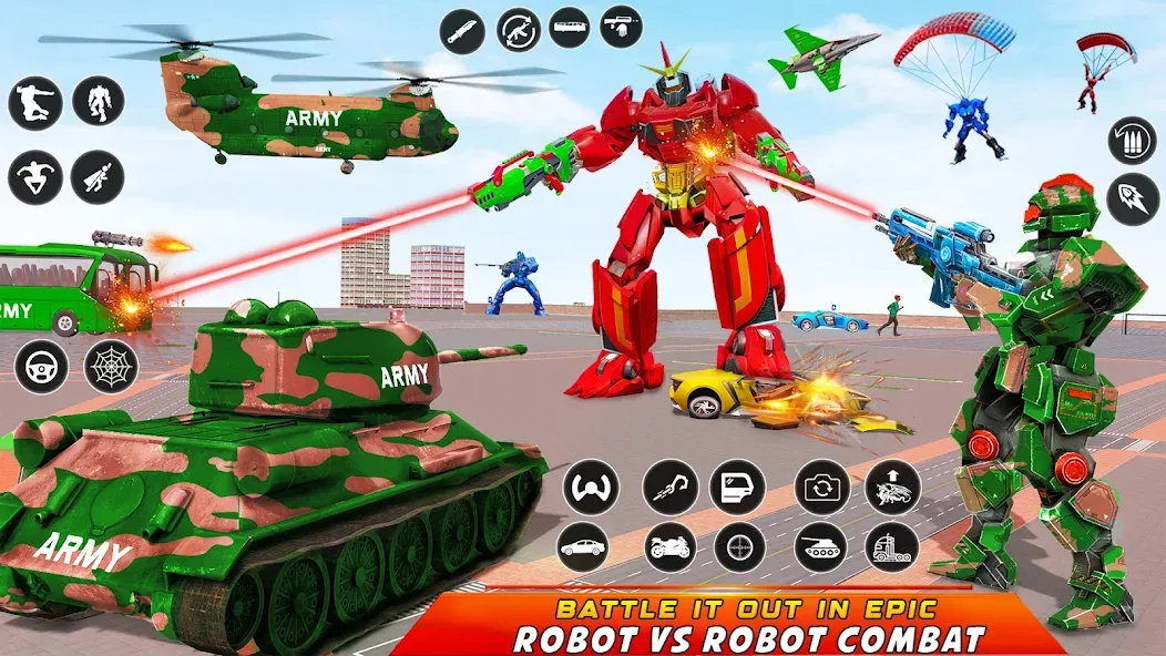 Army Bus Robot Car Game 3d [МОД: Много денег, Монет и Все открыто] Screenshot 4