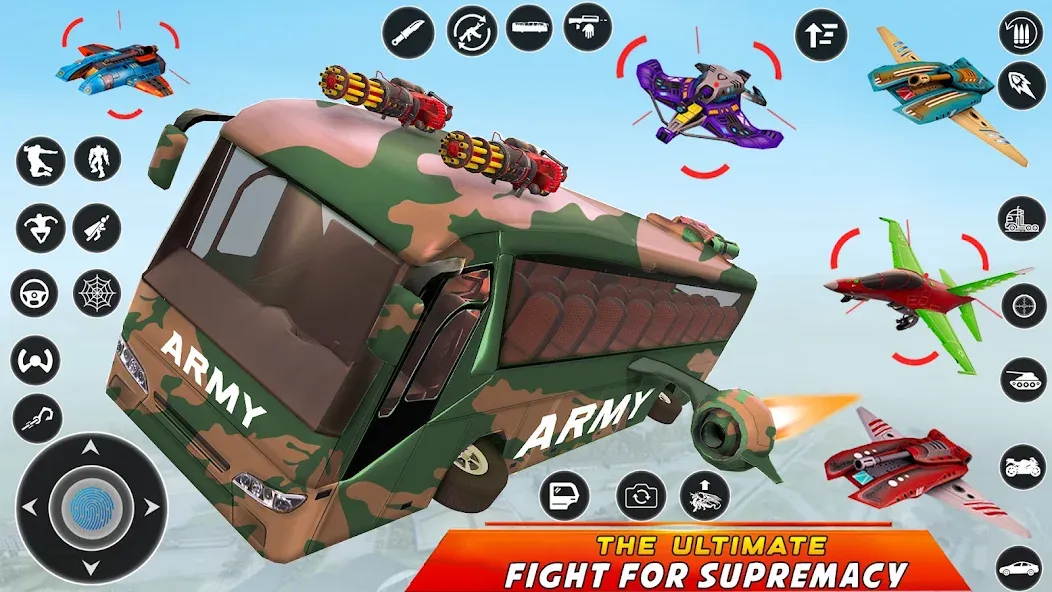 Army Bus Robot Car Game 3d [МОД: Много денег, Монет и Все открыто] Screenshot 5