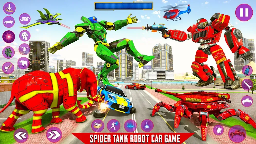 Spider Mech Wars - Robot Game [МОД: Все открыто, Дополнительные деньги и Меню MOD] Screenshot 5