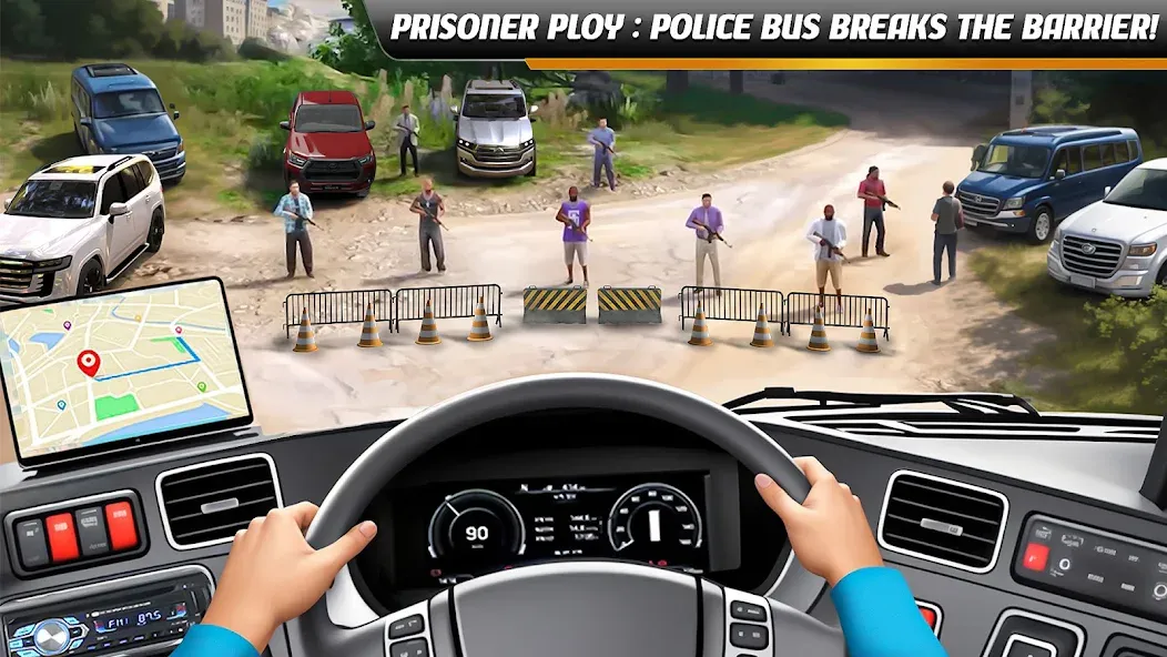 Police Bus Simulator Bus Games [МОД: Бесконечные деньги, Монеты и Мега MOD] Screenshot 1