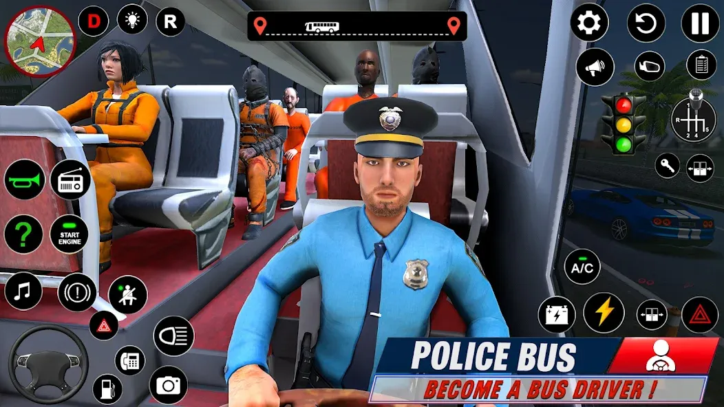 Police Bus Simulator Bus Games [МОД: Бесконечные деньги, Монеты и Мега MOD] Screenshot 3
