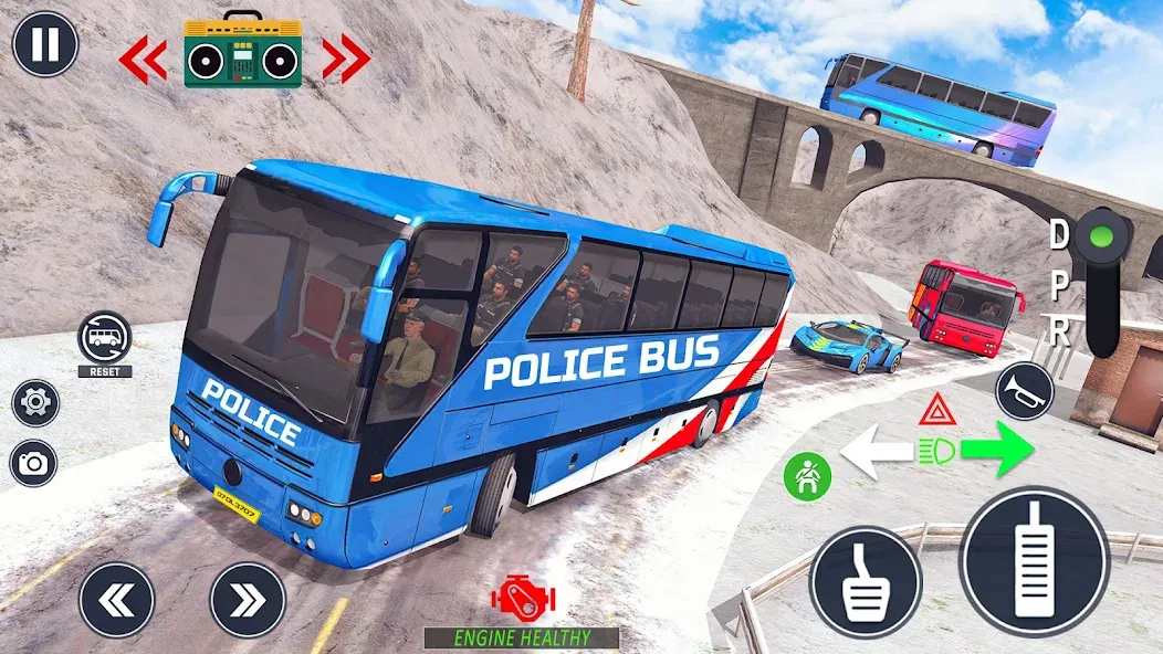 Police Bus Simulator Bus Games [МОД: Бесконечные деньги, Монеты и Мега MOD] Screenshot 5