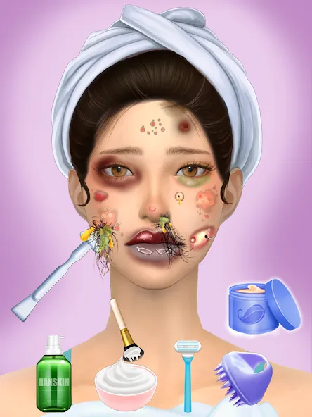 Waxing Spa ASMR Makeover Salon [МОД: Бесконечные деньги, Монеты и Мега MOD] Screenshot 1