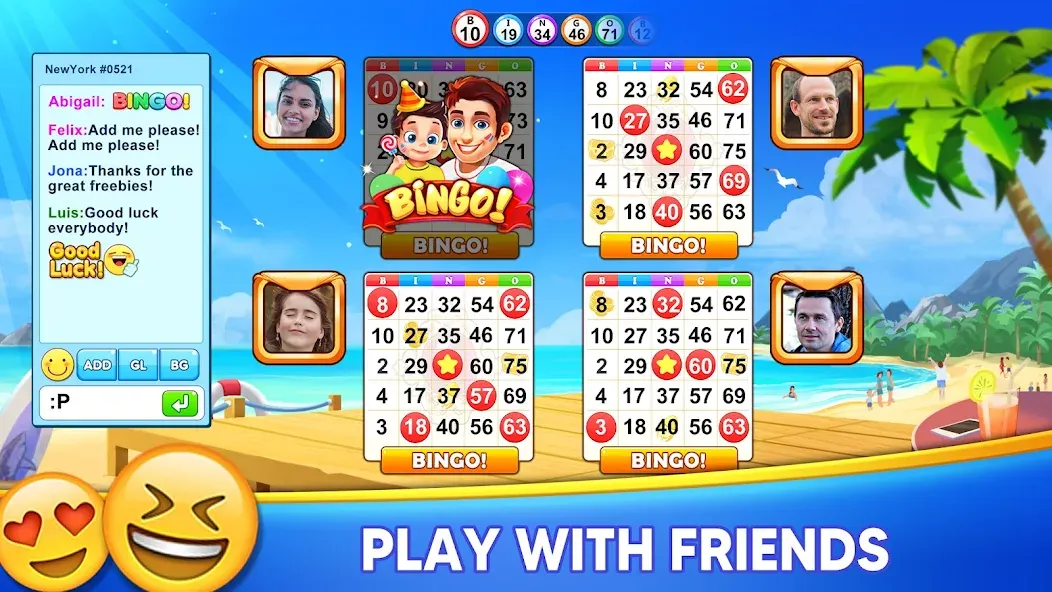Bingo Holiday: Live Bingo Game [МОД: Много денег, Монет и Все открыто] Screenshot 5