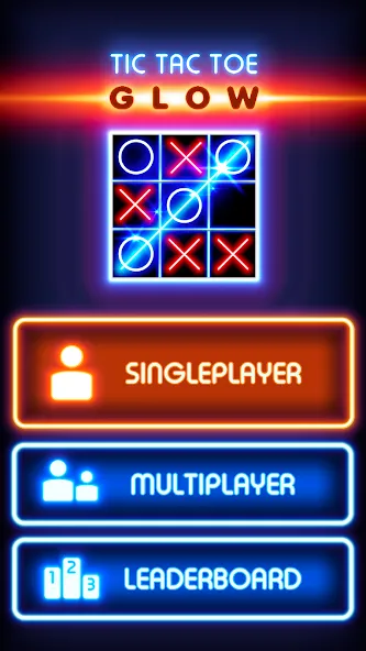 Tic Tac Toe Glow: 2 Players [МОД: Много денег, Монет и Все открыто] Screenshot 1