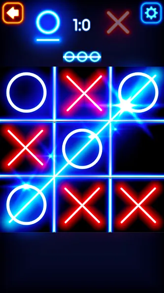 Tic Tac Toe Glow: 2 Players [МОД: Много денег, Монет и Все открыто] Screenshot 2