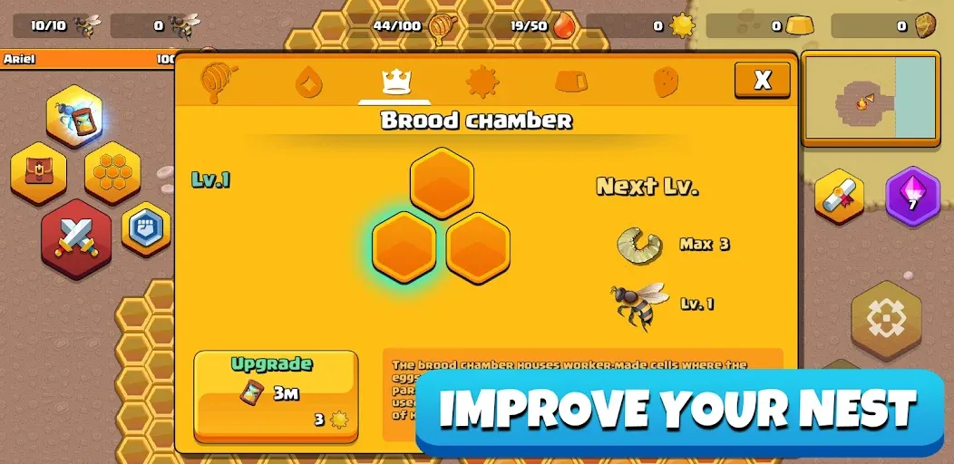 Pocket Bees: Colony Simulator (Покет Биз) [МОД: Много монет, Открытые уровни и Мега MOD] Screenshot 3