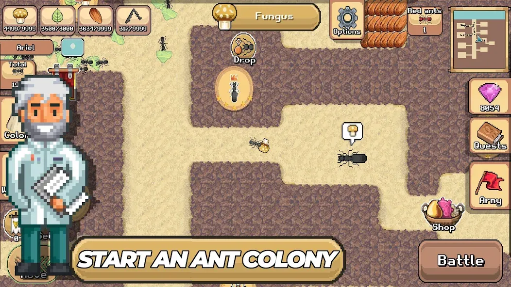 Pocket Ants: Colony Simulator (Покет Муравьи) [МОД: Деньги, Монеты и Меню MOD] Screenshot 1