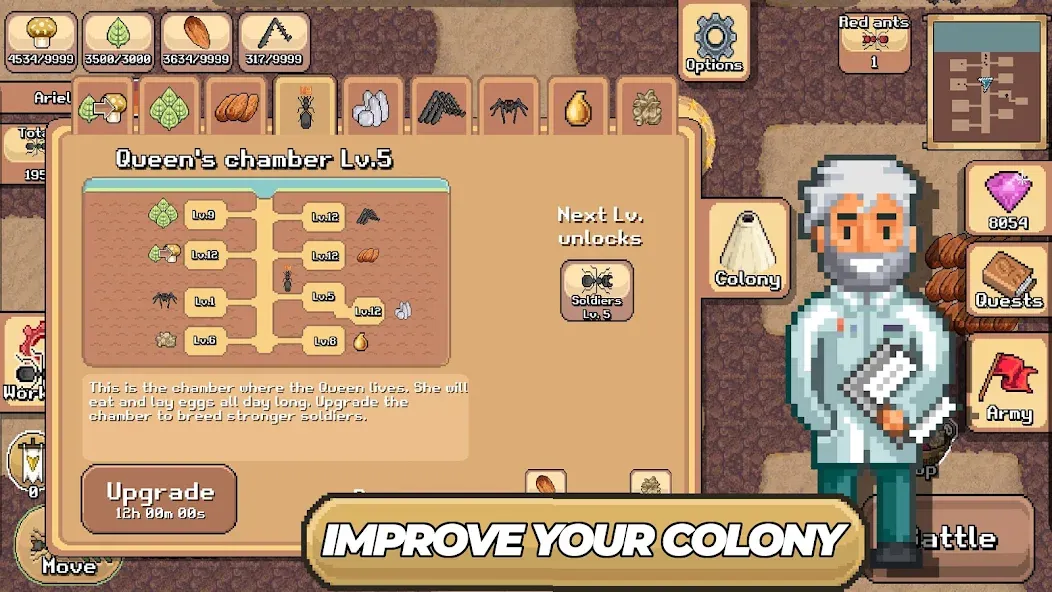Pocket Ants: Colony Simulator (Покет Муравьи) [МОД: Деньги, Монеты и Меню MOD] Screenshot 3