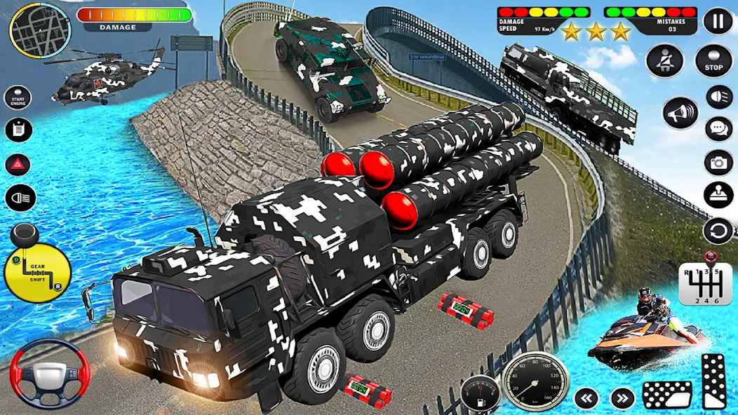 Army Vehicle Transport Truck (Армейский транспортный грузовик для военной техники) [МОД: Меню, Бесконечные монеты и Открытые уровни] Screenshot 3