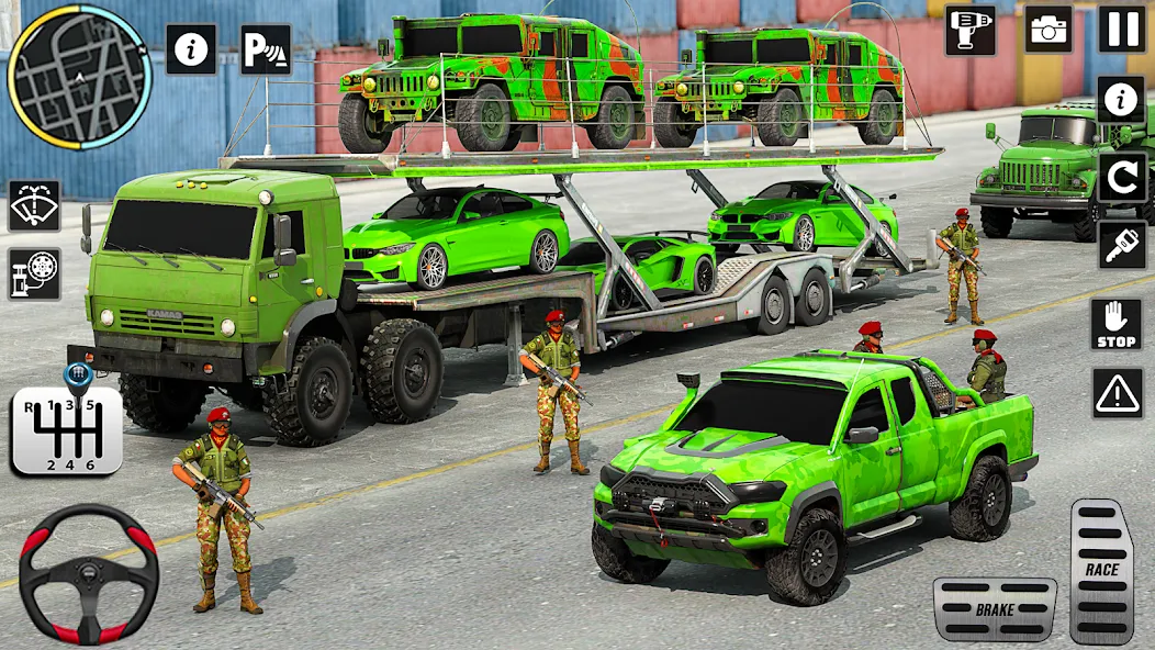 US Army Games Truck Transport (Армейские военные транспортные игры) [МОД: Все открыто, Дополнительные деньги и Меню MOD] Screenshot 4