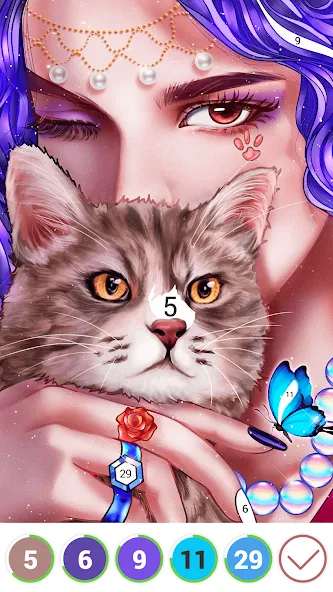 Hola Color--Coloring by Number (ола калор) [МОД: Много денег, Монет и Все открыто] Screenshot 1