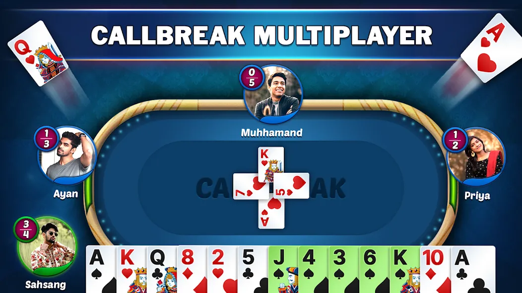Callbreak Star - Card Game (Коллбрик Стар) [МОД: Много денег, Монет и Все открыто] Screenshot 1