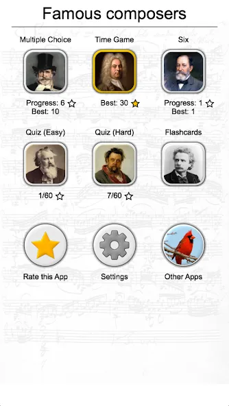 Famous Composers Portrait Quiz [МОД: Деньги, Монеты и Меню MOD] Screenshot 3