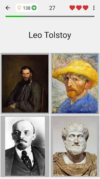 Famous People - History Quiz [МОД: Меню, Бесконечные монеты и Открытые уровни] Screenshot 1