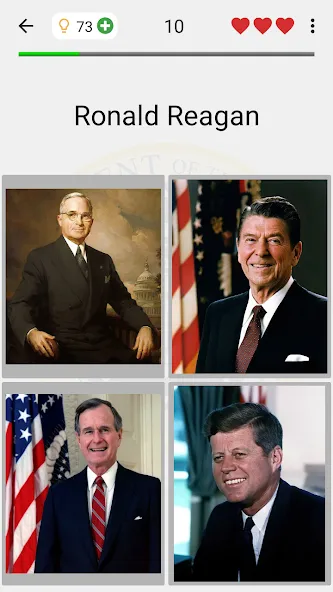 US Presidents and History Quiz [МОД: Все открыто, Дополнительные деньги и Меню MOD] Screenshot 2