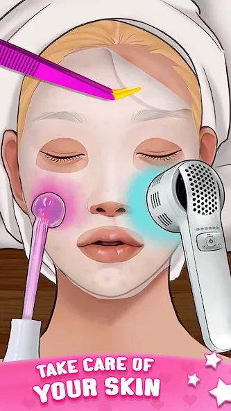 ASMR Doctor Game: Makeup Salon (АСМР автономная сенсорная меридиональная реакция) [МОД: Много денег, Монет и Все открыто] Screenshot 4