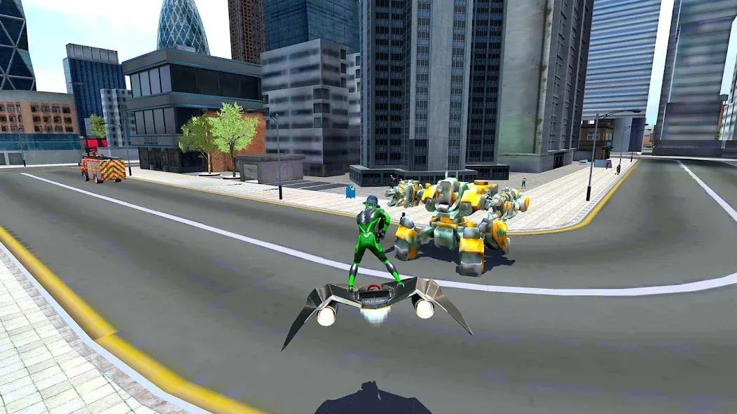 Rope Frog Ninja Hero Car Vegas (Роуп Фрог Ниндзя Герой Кар Вегас) [МОД: Меню, Бесконечные монеты и Открытые уровни] Screenshot 2