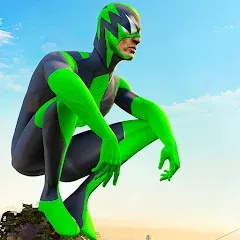 Скачать Rope Frog Ninja Hero Car Vegas (Роуп Фрог Ниндзя Герой Кар Вегас) [МОД: Меню, Бесконечные монеты и Открытые уровни] | Взлом Rope Frog Ninja Hero Car Vegas на Андроид