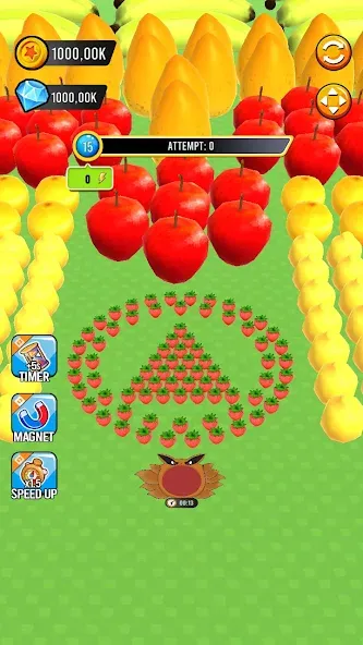 Fruit hole: Black hole (Фрут хол) [МОД: Все открыто, Дополнительные деньги и Меню MOD] Screenshot 1