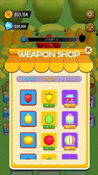 Fruit hole: Black hole (Фрут хол) [МОД: Все открыто, Дополнительные деньги и Меню MOD] Screenshot 4