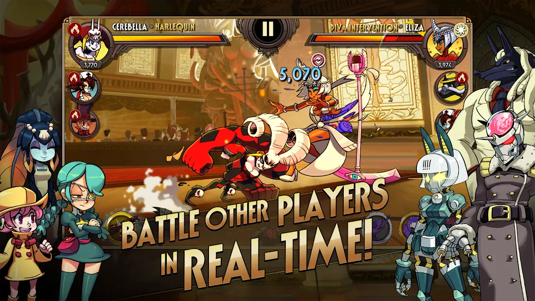 Skullgirls: Fighting RPG (Скулгрлз) [МОД: Меню, Бесконечные монеты и Открытые уровни] Screenshot 2