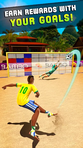 Shoot Goal - Beach Soccer Game (Шут) [МОД: Много денег, Монет и Все открыто] Screenshot 2