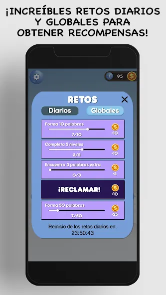Conecta - Juego de Palabras (Сонекта) [МОД: Деньги, Монеты и Меню MOD] Screenshot 4