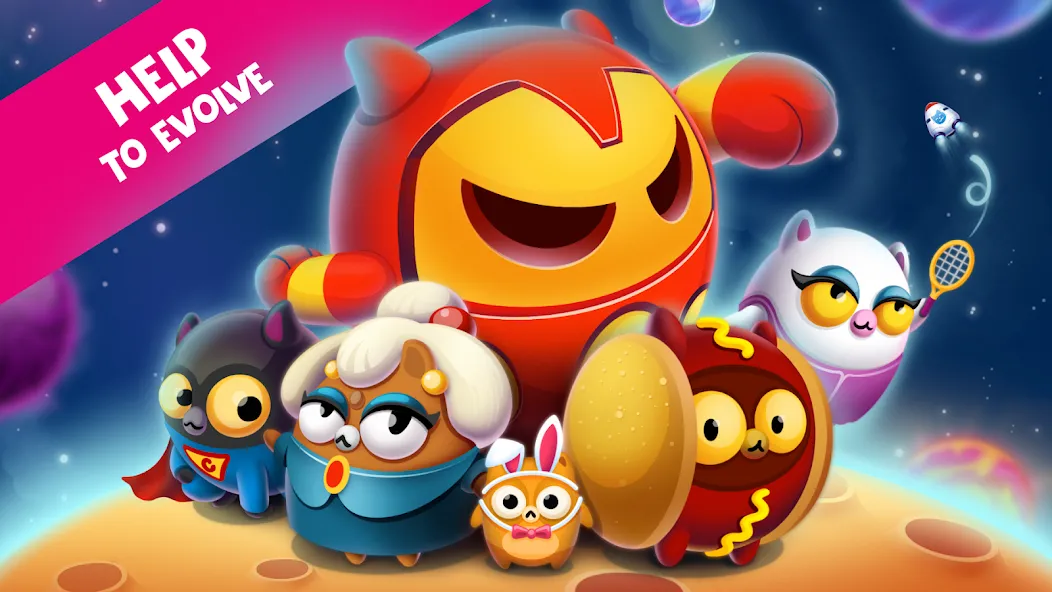Space Cat Evolution: Kitty col [МОД: Много монет, Открытые уровни и Мега MOD] Screenshot 2