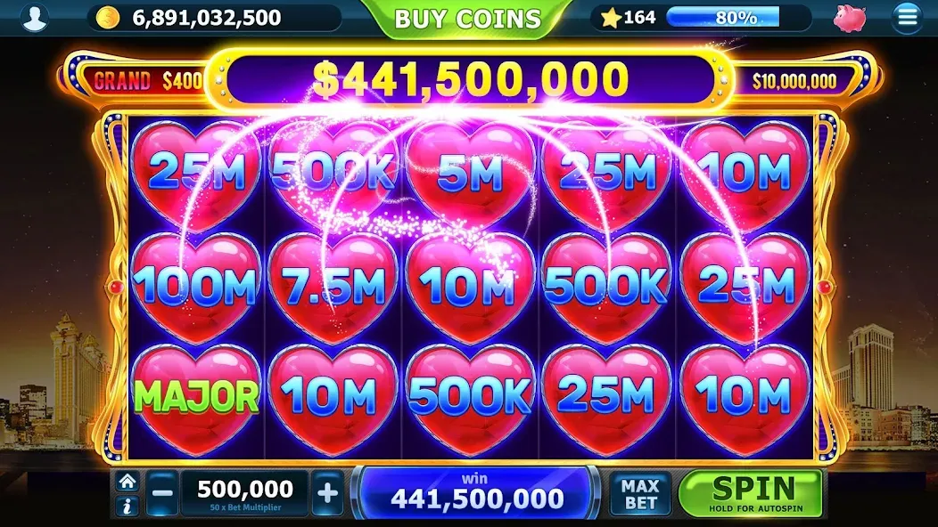 Slots of Vegas (Слоты Вегаса) [МОД: Меню, Бесконечные монеты и Открытые уровни] Screenshot 2