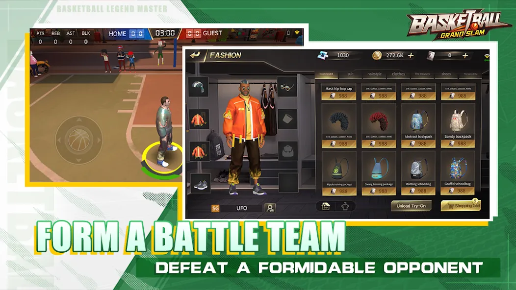 Basketball Grand Slam (Баскетбол Гранд Слэм) [МОД: Деньги, Монеты и Меню MOD] Screenshot 2