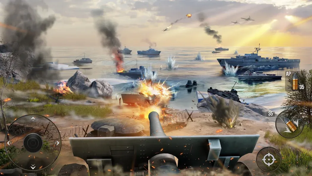 World of Artillery: Cannon War (Ворлд оф Артиллери) [МОД: Меню, Бесконечные монеты и Открытые уровни] Screenshot 2