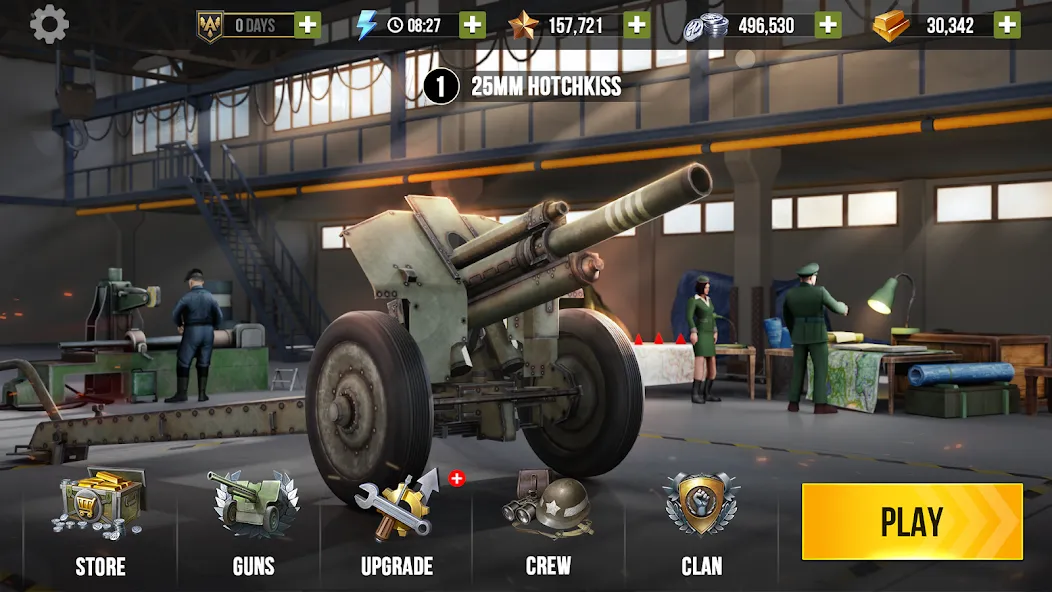 World of Artillery: Cannon War (Ворлд оф Артиллери) [МОД: Меню, Бесконечные монеты и Открытые уровни] Screenshot 4