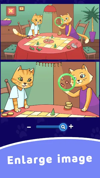 Find Differences: Cute Cats [МОД: Меню, Бесконечные монеты и Открытые уровни] Screenshot 4