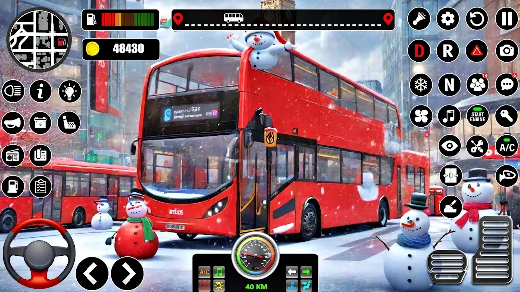 Bus Simulator 3D Bus Games (Городское автобусное симуляторение) [МОД: Бесконечные деньги, Монеты и Мега MOD] Screenshot 1