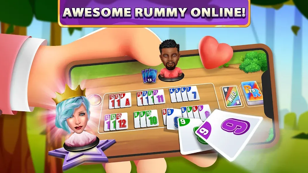 Rummy Rush - Classic Card Game (Рамми Раш) [МОД: Деньги, Монеты и Меню MOD] Screenshot 1
