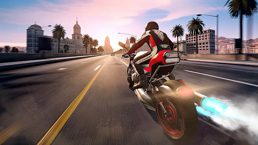 Traffic Bike Driving Simulator (Трафик Байк Драйвинг Симулятор) [МОД: Много денег, Монет и Все открыто] Screenshot 1