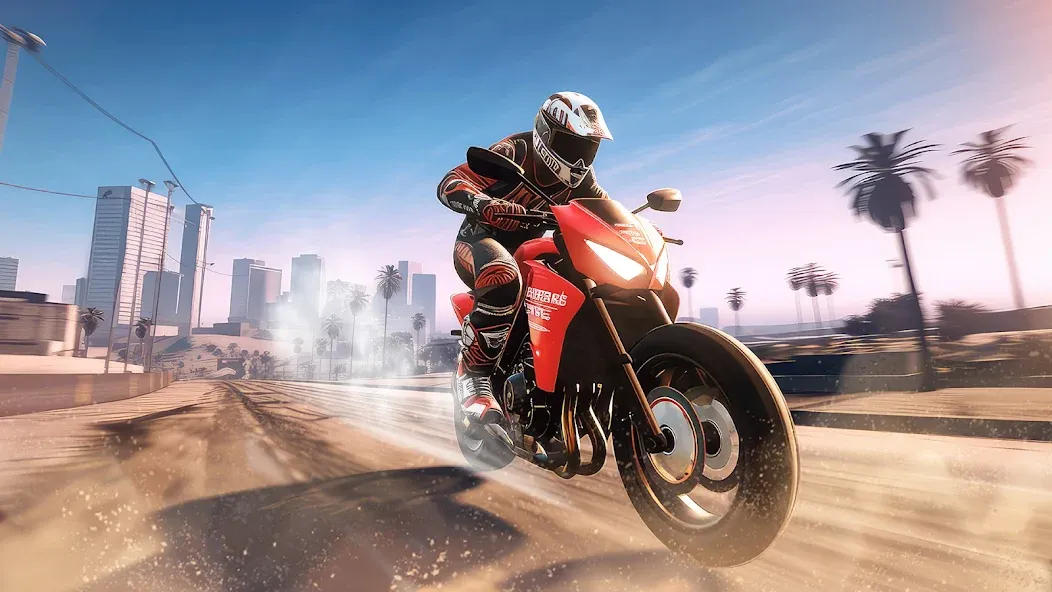 Traffic Bike Driving Simulator (Трафик Байк Драйвинг Симулятор) [МОД: Много денег, Монет и Все открыто] Screenshot 3