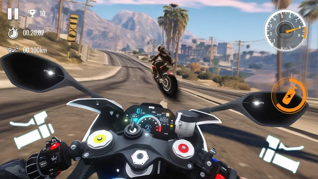 Traffic Bike Driving Simulator (Трафик Байк Драйвинг Симулятор) [МОД: Много денег, Монет и Все открыто] Screenshot 4