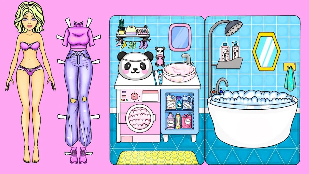 Doll Dress Up Makeup Girl Game (Чиби кукла одевает девушку игры) [МОД: Много монет, Открытые уровни и Мега MOD] Screenshot 2