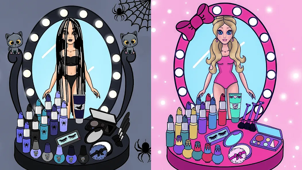 Doll Dress Up Makeup Girl Game (Чиби кукла одевает девушку игры) [МОД: Много монет, Открытые уровни и Мега MOD] Screenshot 3
