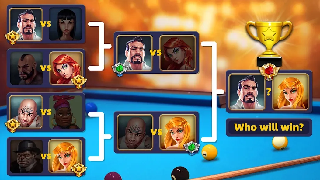 8 Pool Clash (Пул Клаш) [МОД: Много монет, Открытые уровни и Мега MOD] Screenshot 4
