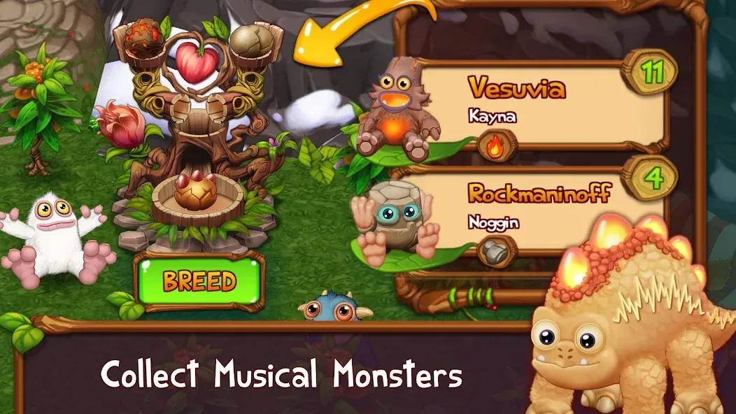 Singing Monsters: Dawn of Fire (Сингинг Монстерс) [МОД: Меню, Бесконечные монеты и Открытые уровни] Screenshot 1