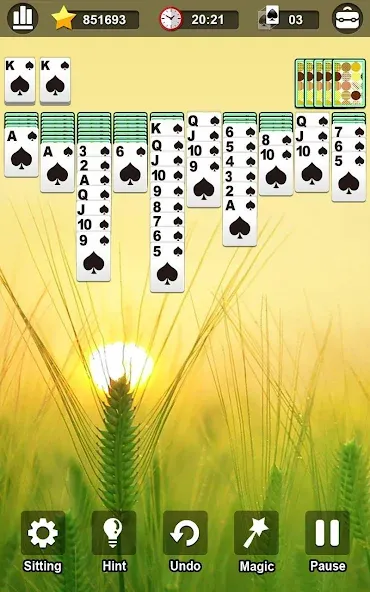 Spider Solitaire [МОД: Много денег, Монет и Все открыто] Screenshot 3