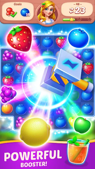 Fruit Diary - Match 3 Games [МОД: Много денег, Монет и Все открыто] Screenshot 3