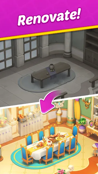 Jewel Manor - Home Design [МОД: Много монет, Открытые уровни и Мега MOD] Screenshot 1